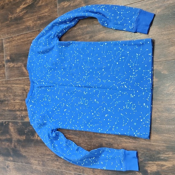 CREWCUTS constellation pajama top 12 blue+white astronomy stars sleep skirt L - Picture 4 of 5